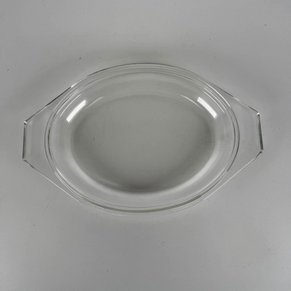 Vintage Pyrex Clear Glass Oval Casserole Lid 943C 33 Replacement Cover 10.5 Inch